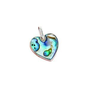 Abalone Heart Pendant | Vintage Thailand Sterling Silver 925